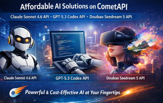 Claude Sonnet 4.6 API, GPT-5.3 Codex API & Doubao Seedream 5 API on CometAPI – Affordable and Cost-Effective AI Solutions