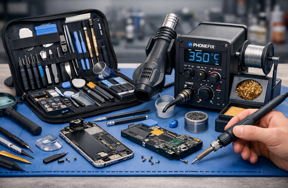 Essential Repair Tools: iPhone Repair Kit with Precision Soldering Station and Precision Soldering Iron